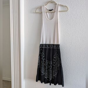 BCBGMaxAzria White and Black Tank Dress